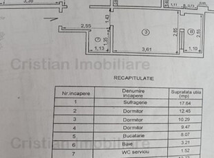 Ap. 4 cam conf.1 Plantelor 83mp etaj intermediar 2 balcoane