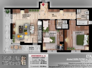 Ideal Familie Apartament 3 Camere cu geam la baie