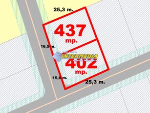 Vanzare Teren Intravilan 402 mp. 437 mp. Alba Micesti cu PUZ aprobat