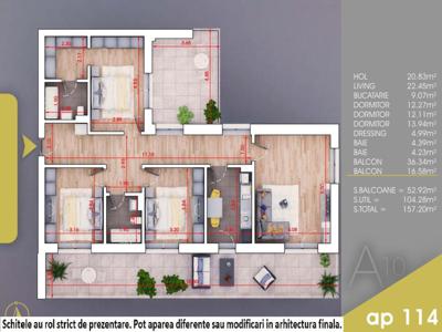 (AP.114/10/A) 4 camere Titan - Pallady - Metrou Nicolae Teclu - Estimobiliar