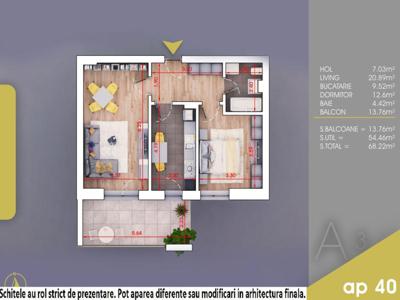 (AP.40/3/A) 2 camere Titan - Pallady - Metrou Nicolae Teclu - Estimobiliar