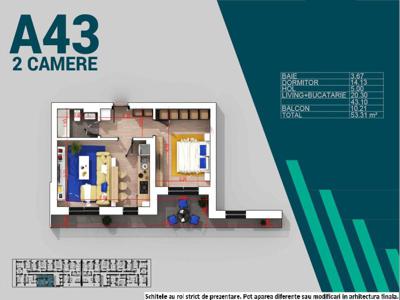 (AP.43/7/BL.1) 2 camere Titan - Th. Pallady - Metrou Nicolae Teclu - Estimobiliar