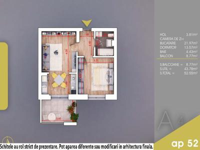 (AP.52/4/A) 2 camere Titan - Pallady - Metrou Nicolae Teclu - Estimobiliar