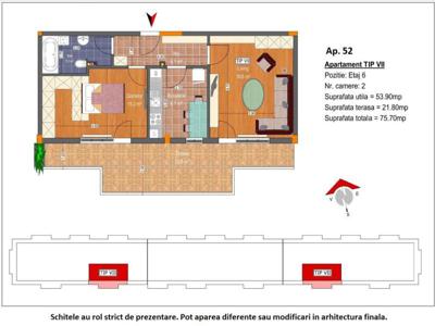 (Ap.52/6/BL1) FINALIZAT 2 camere Titan - Pallady - Metrou Teclu - Estimobiliar