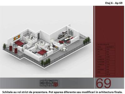 (AP.69/6) Apartament 3 camere Theodor Pallady - Metrou Teclu - Estimobiliar
