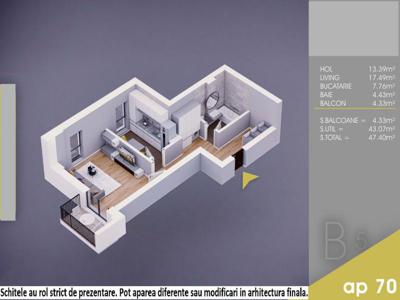 (AP.70/5/B) Garsoniera Titan - Pallady - Metrou Nicolae Teclu - Estimobiliar