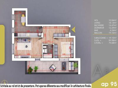 (Ap.95/8/A) 2 camere Titan - Pallady - Metrou Nicolae Teclu - Estimobiliar