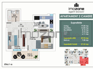 2 CAMERE – ZONA AVANTAJOASA – METROU PACII – AUTOGA...