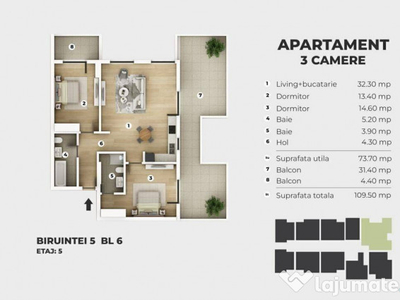 AP 3 Camere - Metrou - Rezidential Berceni