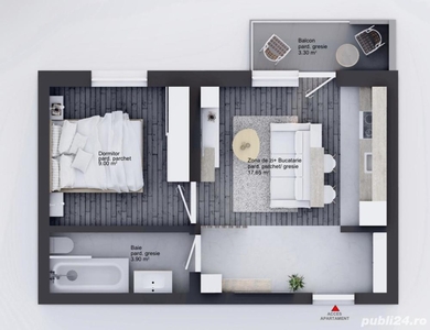 Ecoului Residence | PRET PROMOTIONAL | Ap. 2 camere, OS, 34mp