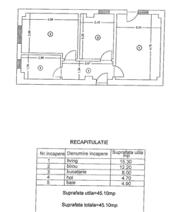 Apartament Nou 2 camere de vanzare Bucium - Hlincea