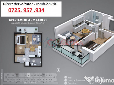 Metrou Berceni - 2 camere cu bucataria deschisa