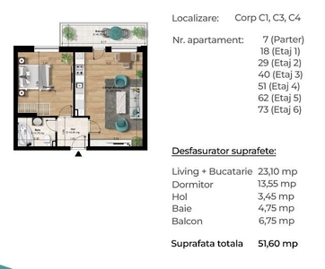 Apartament 2 camere | Bloc Nou | Parcare | Tomis Nord