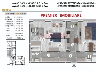 Parcul Tudor Arghezi - Metalurgiei - 3 camere - 91500 euro - Cavar Rezidence