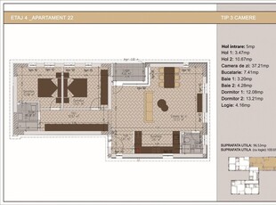 COMISION 0% - Ultracentral - Apartament 3 camere mobilat si utilat