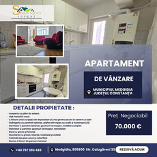 COMISION 0 DE LA CUMPARATOR!Apartament de vânzare în Medgidia