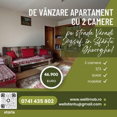 De vânzare apartament cu 2 camere, pe strada Váradi József!