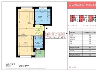 Popesti Leordeni - 2 camere decomandat - reducere 9%