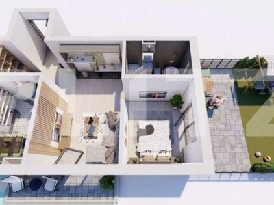 Comision 0! Apartament 2 camere, semifinisat, gradina, in ansamblu Beta Residence