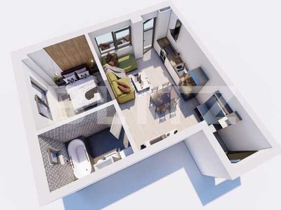 Proiect nou! 2 camere, semifinisat, în ansamblul Beta Residence