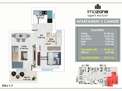 Apartament 2 camere Militari, la 5 minute de metrou 2 Camere