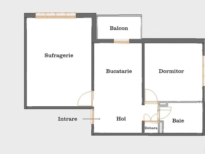 Inchiriez apartament decomandat cu 2 camere, 54mp, zona Soarelui