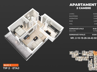 Apartament 2 camere - Sky Garden Pasarela Berceni