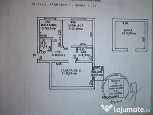 Apartament 2 camere,cf.1,decomandat balcon,boxa,Gral Eremia Grigorescu