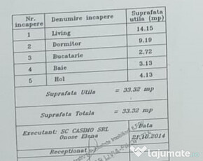 Studio34mp+curte39mp+parcare cota indiv/mob.util/12min me...