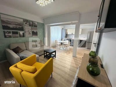 Apartament 2 camere, 46mp, MOBILAT SI UTILAT, BLOC NOU, zona -Kaufland