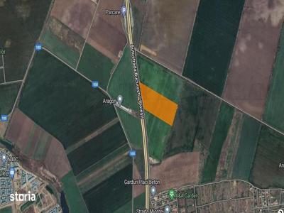 Trei hectare teren intravilan de vanzare la intersectia autostrazilor