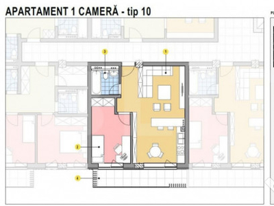 Apartament cu 1 camera, 44mp utili, bloc nou, Calea Moldovei