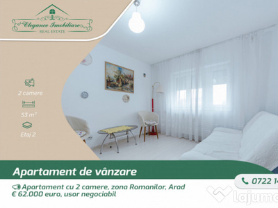 Apartament cu 2 camere, zona Romanilor, Arad
