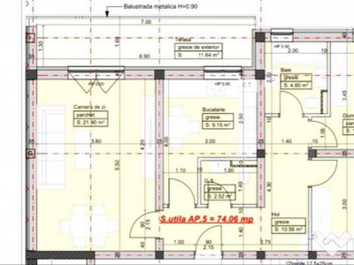 Apartament cu 3 camere, 74mp, zona Giroc