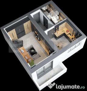 Apartament premium cu sistem smart home, 1 camera, 38.5 mp,