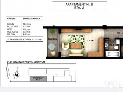 Garsoniera 42.31mp in ansamblu rezidential nou, zona Ghencea