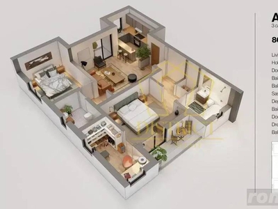 Apartament cu 3 camere si 2 balcoane | Dumbravita | Ikea