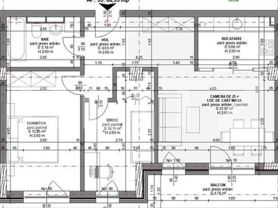 Proiect nou! Apartament 3 camere, 60 mp, semifinisat, Beta Residence