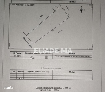 Agentie - vand teren intravilan Agigea 600 mp