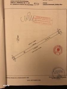 Teren Domnesti 4338 mp Tarlaua 7 P 32/1/33