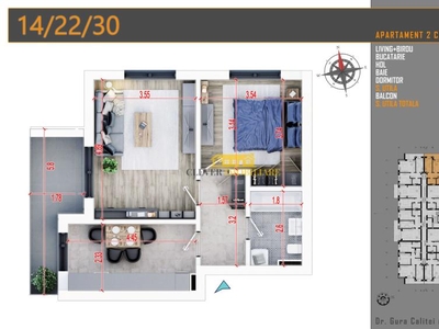 Theodor Pallady Apartament 2 camere decomandate