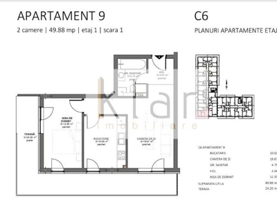 Apartament 2 camere FINISAT, decomandat, terasa 24 mp! Zona Eroilor!