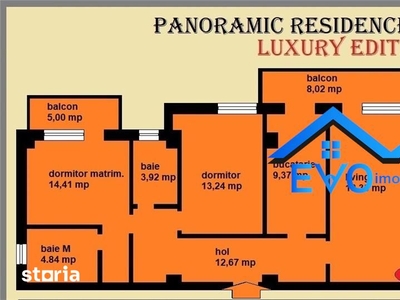 Apartament 3 camere, 89,81 mp, decomandat, 2 bai, Sos. Voinesti Galata