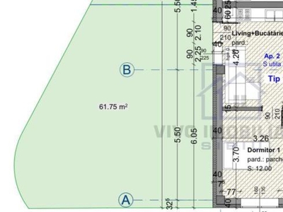 Apartament de vanzare in Sibiu - 3 camere cu gradina 61.5 mp de vanzare