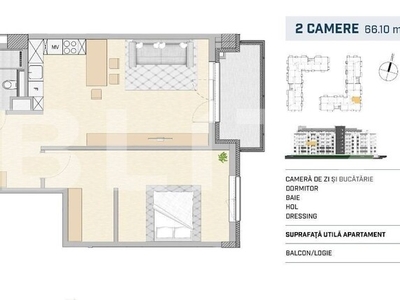 Apartament finisat, 2 camere spatioase, zona SEMICENTRALA