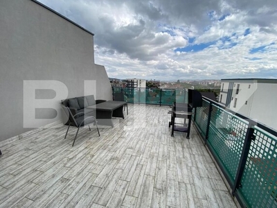 Apartament tip Penthouse, 3 camere cu view si terasa de 50 m2, Marasti