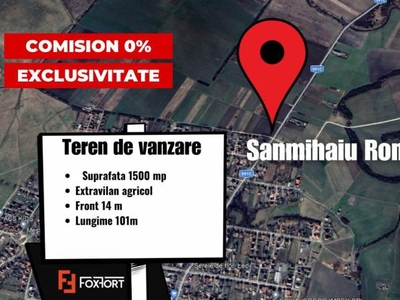 COMISION 0% Teren extravilan 1500 mp, Sanmihaiu Roman - Oportunitate investitie