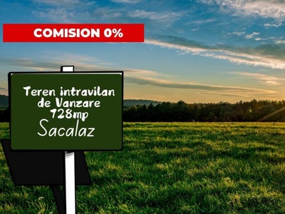 COMISION 0% Teren intravilan pretabil constructii, Sacalaz - 728 mp