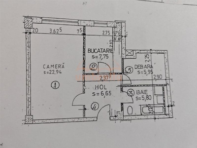 Investitie+Exclusivitate - apartament spatios , 49.41 mp 99,000 euro