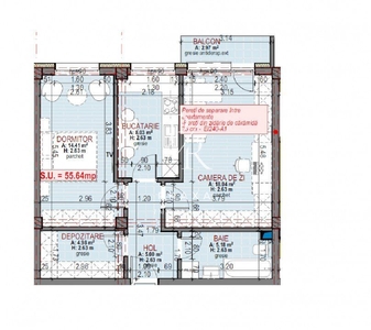 Penthouse 2 camere, 2 bai- mobilat utilat - clima si parcare incluse